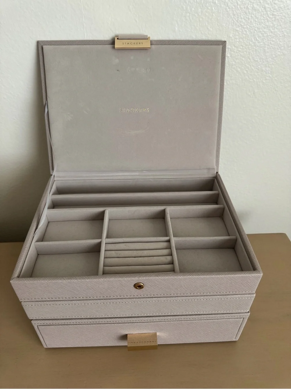 Stackers Taupe Jewelry Box with Drawer